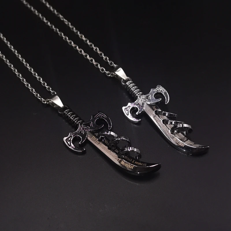 

New Hip Hop Knife Necklace Men's Trendy Hiphop Pendant Street Jumping Di Accessories Necklace