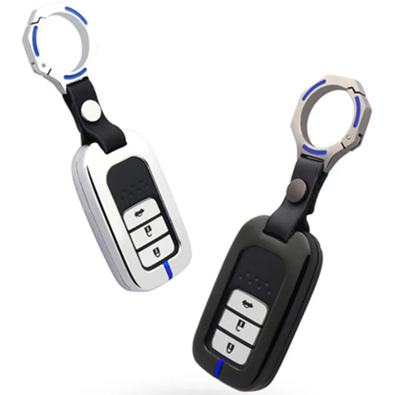 Чехол для ключей автомобиля из цинкового сплава, брелок для Honda Hrv Civic Accord 2003-2007 CR-V Freed Pilot, автомобильный держатель для ключей, сумка