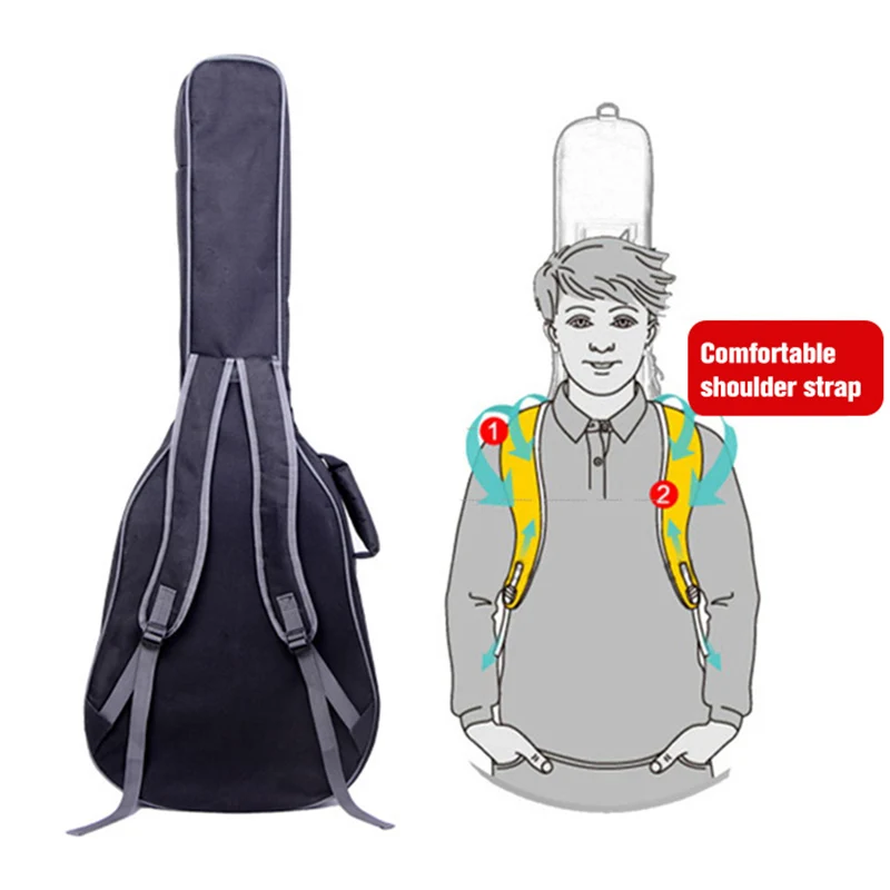 36/38/39/40/41 Inch Waterproof Guitar Backpack Thicken 12mm