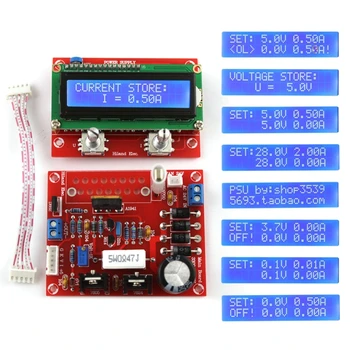 

0-28V 0.01-2A Adjustable DC Regulated Power Supply DIY Kit LCD Display Regulated Power KitShort-circuit/Current-limit Protection