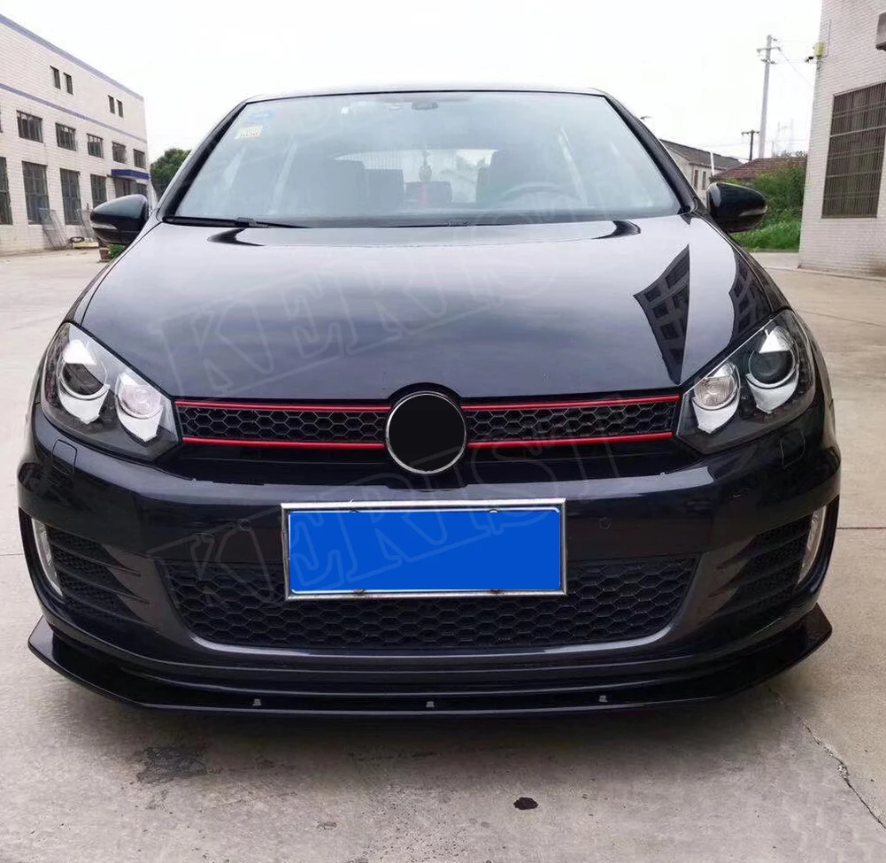 Для Volkswagen VW Golf 6 VI MK6 GTI 2010-2013 ABS глянцевый черный передний бампер спойлер для подбородка