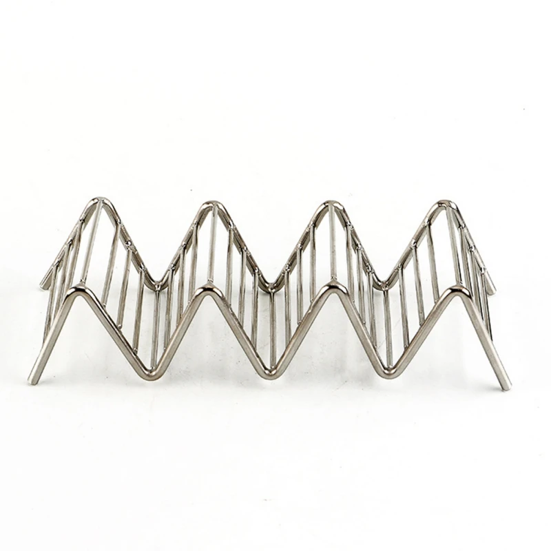 Premium Stainless Steel Taco Holder Stand Tray Rack Oven Dishwasher Safe Pancake Rack For Restaurant