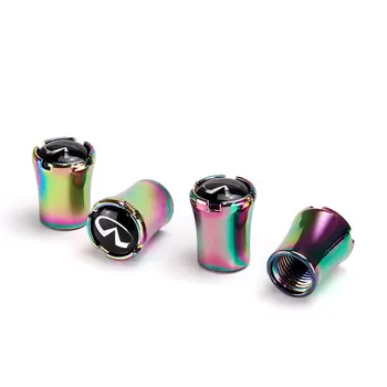 

4Pcs Colorful Car Wheel Tire Valve Stem Cap Dustproof For Infiniti FX35 Q50 G35 G37 G20 QX56 QX50 QX60 QX80 Q45 Decoration