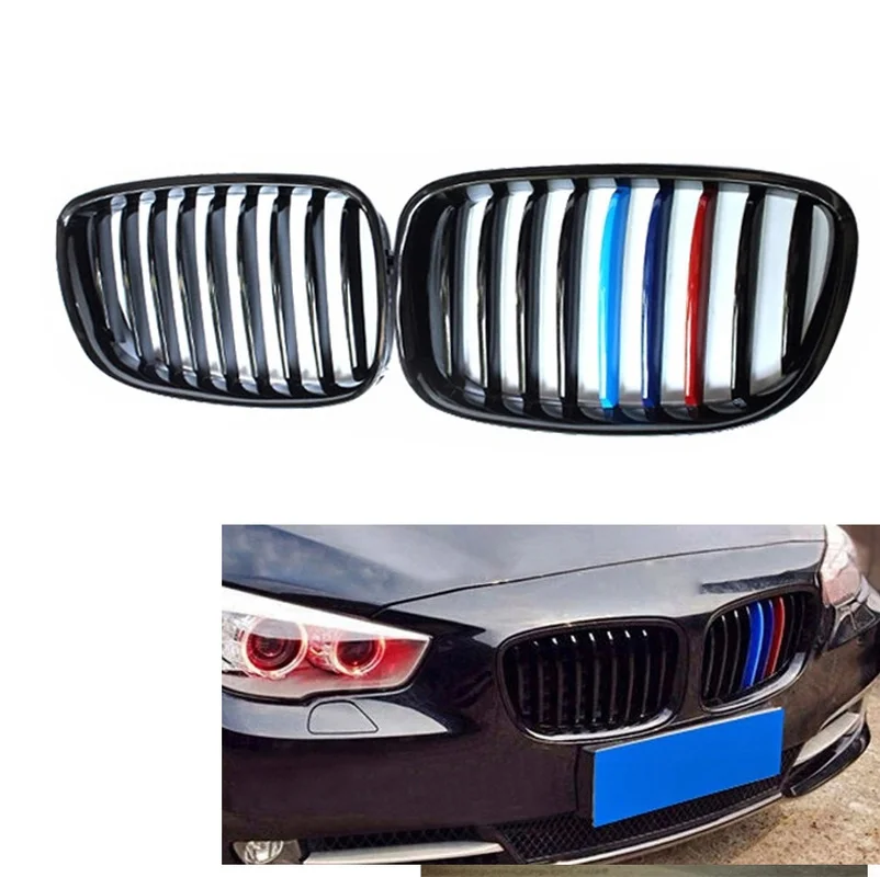 

Черный Передний бампер почечная решетка Глянцевая для 2009-2017 BMW F07 GT 535iGT 550iGT 51137200169, 51137200170