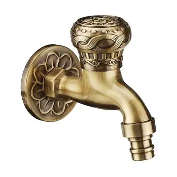 

1/2 Inch Copper Washing Machine Faucet Mop Pool Sink Tap Wall Mounted Single Handle Garden Bathroom Basin Faucet