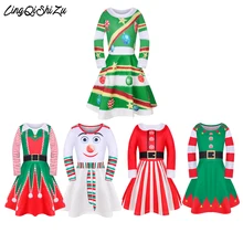 Платье для маленьких девочек, рождественские платья для детей, вечерние платья, одежда для девочек на День Благодарения, платья Санта-Клауса для девочек, SD007