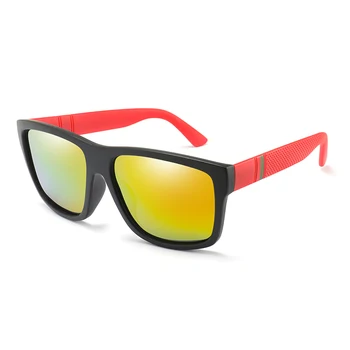Flat Top Sports Polarized Sunglasses Women Men Luxury Vintage Oversized Reflective Sunglasses Mirrored Lens 3