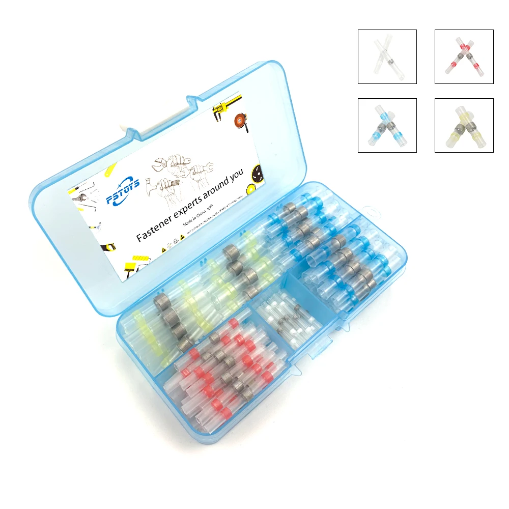 

35/90PCS Solder Seal Wire Connectors Kit Heat Shrink Soldering Sleeve Terminals Heat Shrink Butt Waterproof Insulated Electrical
