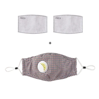 

1PC Fashionable Mouth Mask With 2 Filters Reusable Breathable Face Mask Warm