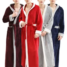 Новые мужские пижамы красота домашний халат толстый секционный осенний халат зима плюс длинная мода плюс бархатный халат фланель