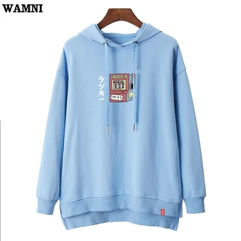 

WAMNI Hoodies Sweatshirt Autumn Anime Funny Print Kpop Pullovers Sweatshirt 2019 New Stylish Gilrs Hooded Personalised Hoodies