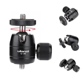

Ulanzi U-30P Ball Head Mount 360 Rotable Ballhead Tripod Adapter 1/4 Screw for DSLR On-camera LCD Monitor Fill Light Microphone