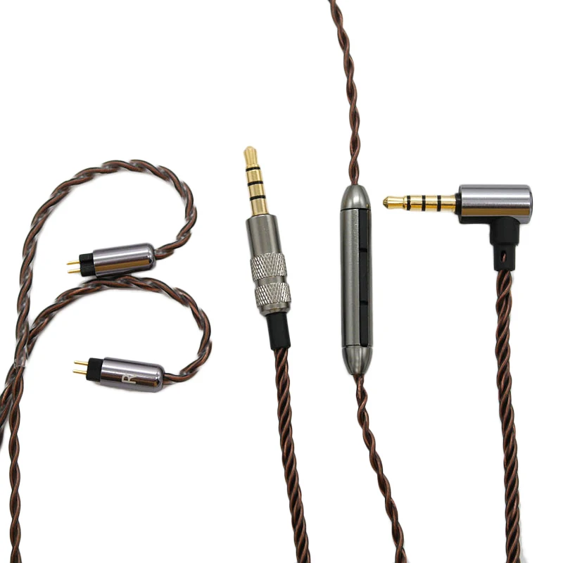 2pin 0 78mm cable headphone wire earphone cable upgrade line with microphone cable 1964 for xiaomi Replace the cable