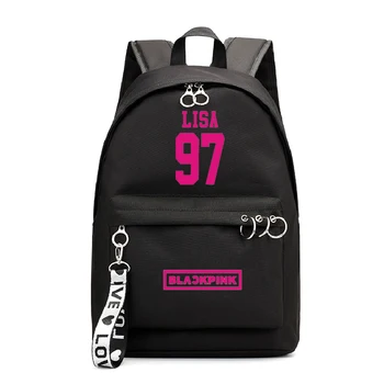 

Cool BLACKPINK Jennie Lisa Backpack Jisoo Rose Teens Boys Girls Bag Fashion Casual High Quality Mochila