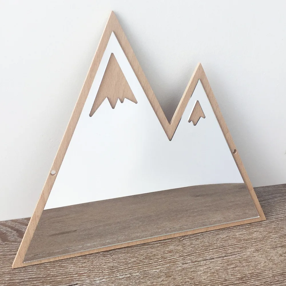 11x9 дюймов DIY можно повесить в спальню декоративное зеркало креативные горные акриловые зеркальные наклейки на стену домашние украшения для гостиной