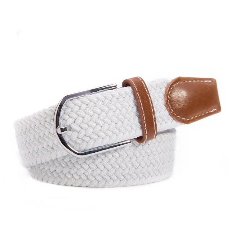 men's belts Men Women Casual Knitted Pin Buckle Belt Woven Canvas Elastic Stretch Webbing for Jeans Fashion Men's  Expandable work belts for men Belts