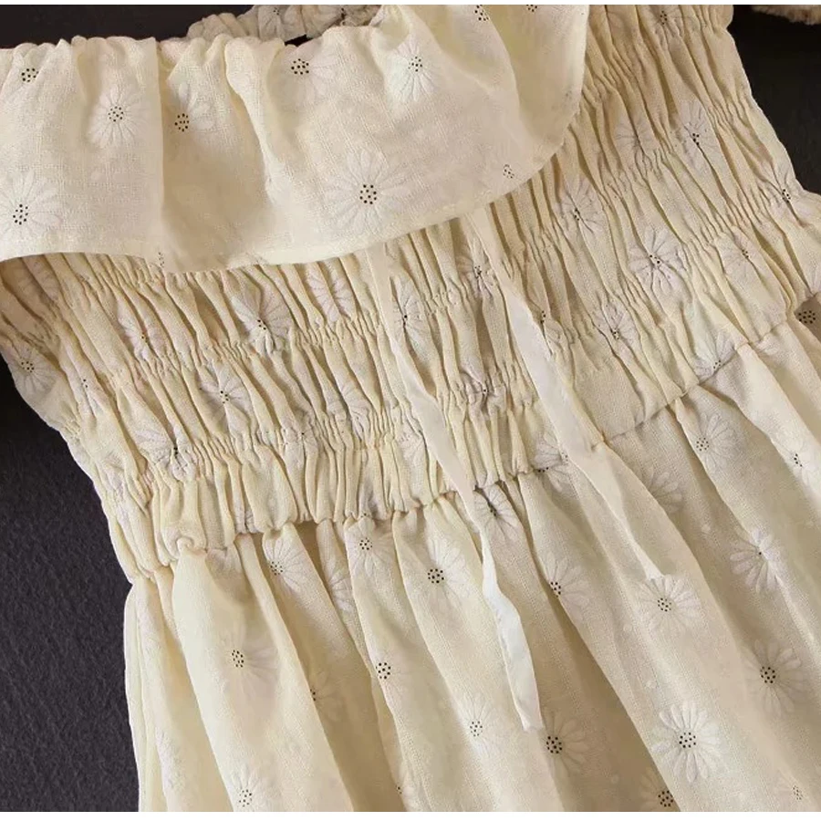 Бежевое Хлопковое Платье фото 19