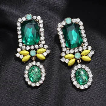 

Bestessy Hyperbole Big Crystal Dangle Drop Earrings For Women Fashion Large Rhinestone Boucle D'oreille Party Jeweley Gift