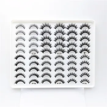 

QUXINHAO 30 Pairs Mink Eyelashes 6D Mink False Lashes Multilayered Long Wispies Fluffy Handmade Eyelash Eye Lashes