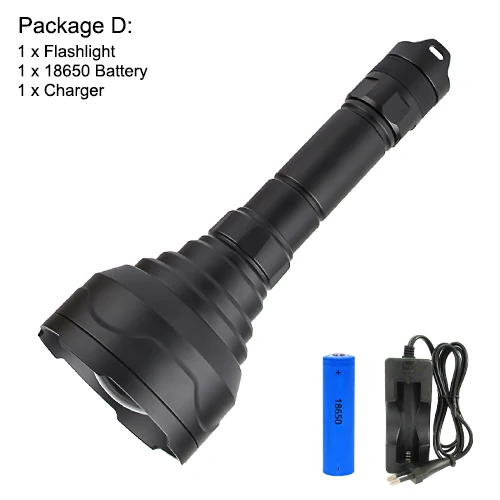 Package D HT12 охотничий зум ИК светодиодный светильник-вспышка зеленый красный белый светильник XPLV3 светодиодный охотничий фонарь тактический фонарь с пультом дистанционного управления - Испускаемый цвет: Package D