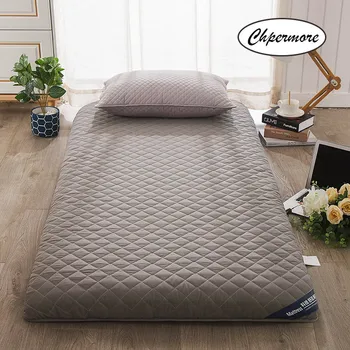 

Chpermore Sanding Solid Color Thicken Mattress Toppers Foldable Student Dormitory Tatami King Queen Twin Full Size