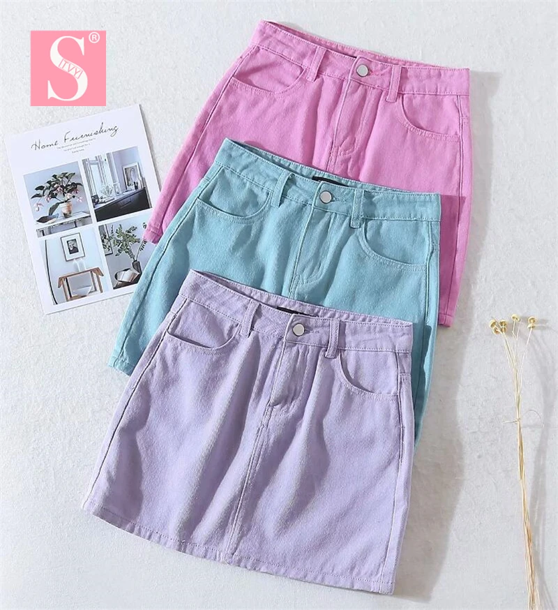 denim skirt colors