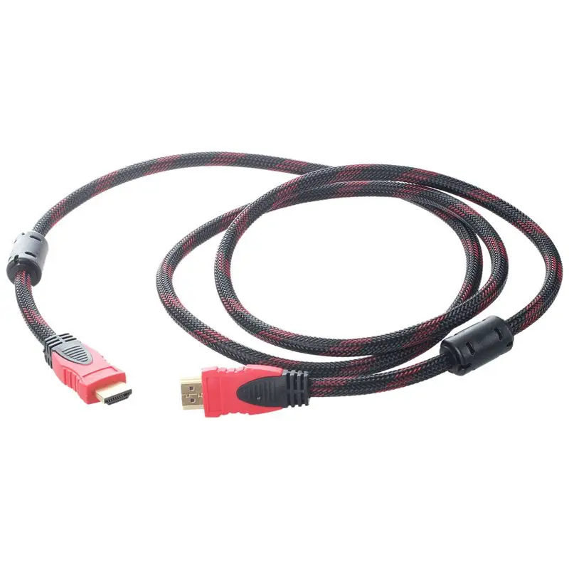 Черный красный 1,5 метров 19 Pin папа-папа HDMI PC HDTV Удлинительный кабель