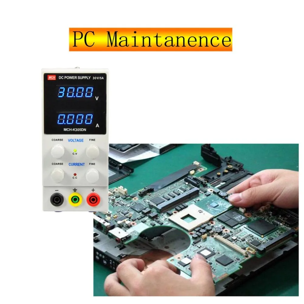 Newest30V/10A цифровой мини DC питание Вольтметр дисплей Регулируемый переключение для мобильного телефона ПК Ноутбук обслуживание