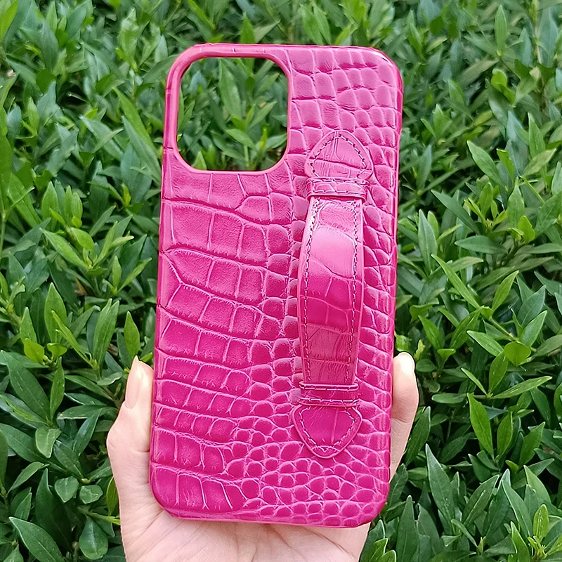 GenuineLeatherFingerHandStrapGripHolderCaseForiPhoneXXRXS