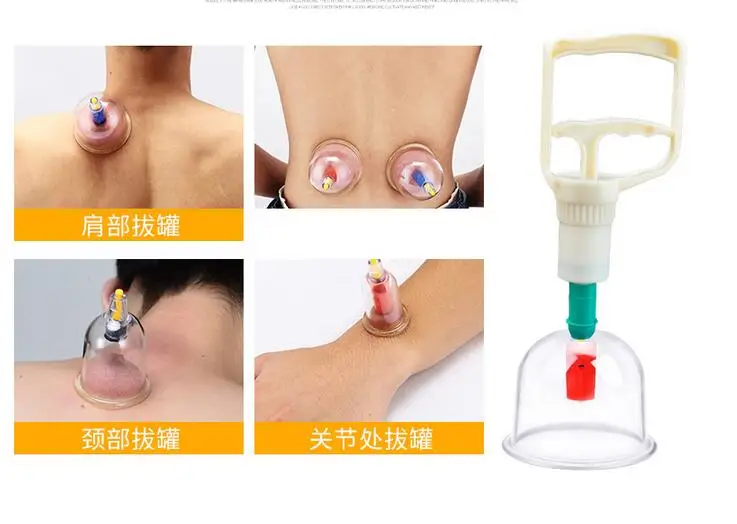 6pcs Cupping Therapy Vacuum Magnet Medical Body Massage Acupressure Relaxation Relieve Pain Health Care Kit Tool 3