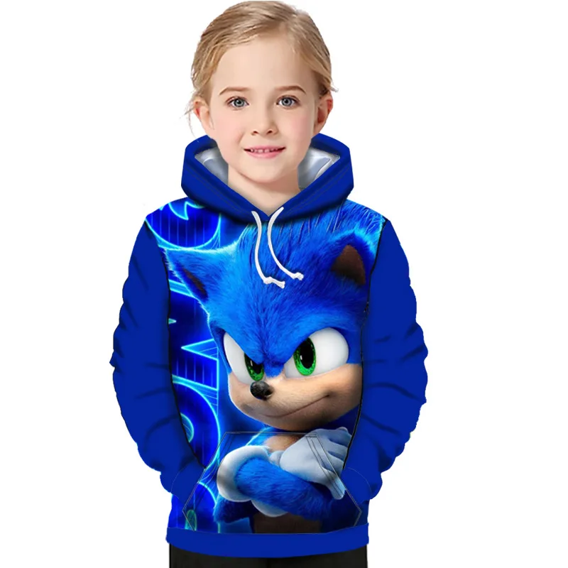 

DLF 2-16Y Anime Sonic The Hedgehog Hoodie Kids Sweatshirts 3d Print Hoodies Boys Sweater Cosplay Costume Toddler Girls Outfits