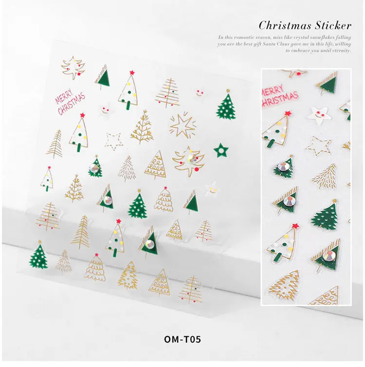 1 шт Рождественские елки наклейки s Mix носок Снежный Цветок Kawaii стикер оленя 3D клей милый стикер s Декор Санта Дизайн ногтей украшения