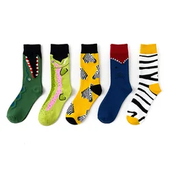 New European and American Style Unisex Trendy Socks Personalized Pattern Socks Men's Trend in Tube Socks