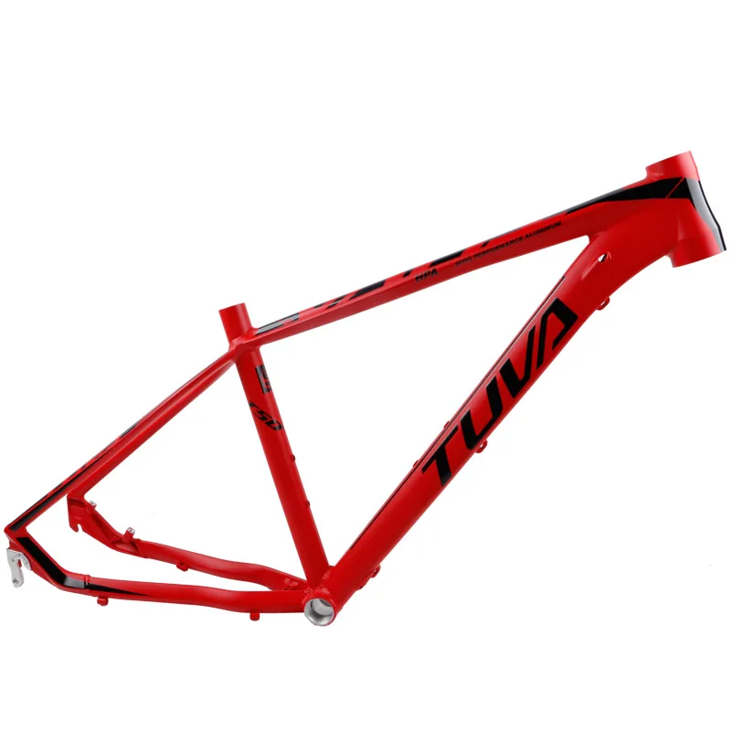 TUVA T50 26/27. 5*16 17 дюймов MTB горный велосипед внедорожный кожух из алюминиевого сплава AL7005 дисковый тормоз 44-56 мм передняя Труба велосипедная Рама - Цвет: 26 27.5x16 red