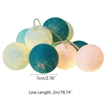 

20 LEDs Twine Ball String Light 2m US Plug Lamp for Holiday Anniversary Party Q0KF