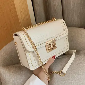 

Crocodile pattern Flap Crossbody bag 2020 Fashion New High quality Leather Women's Designer Handbag Chain Shoulder Messenger Bag
