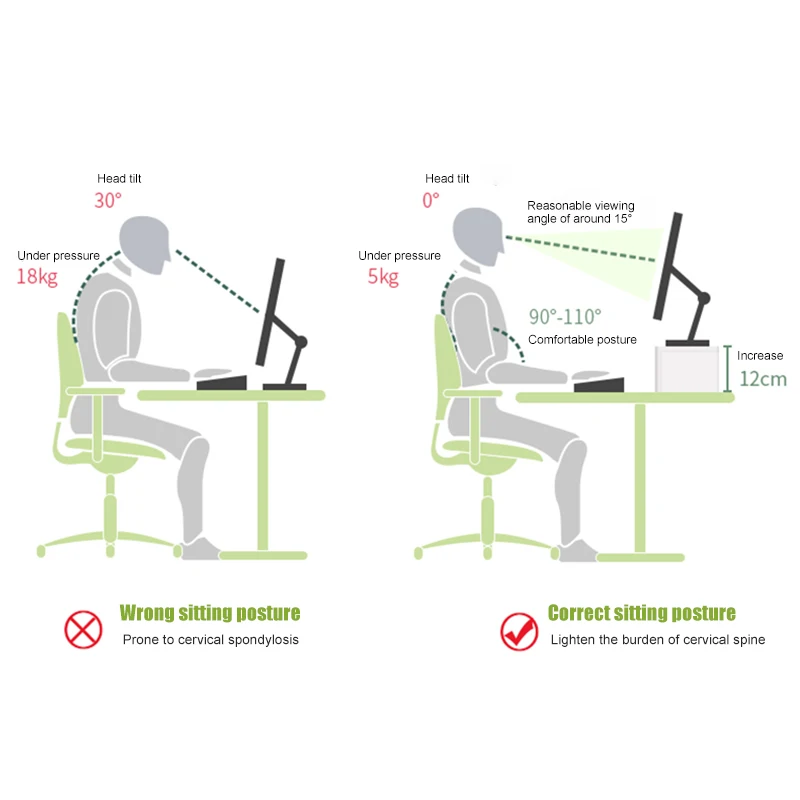 Подставка держатель для ЖК монитора с ящиком хранения в офисе настольный