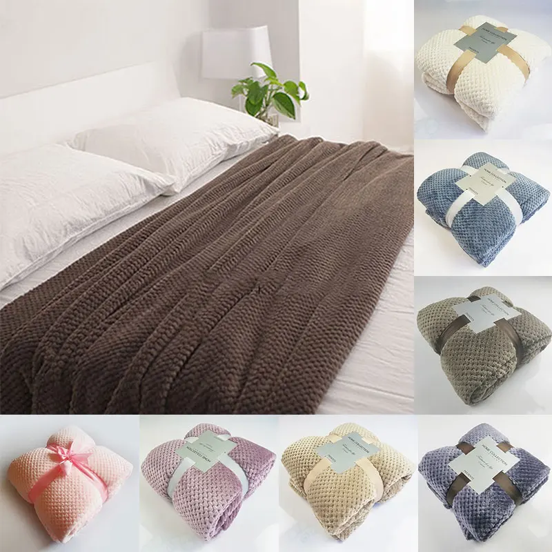 Autumn And Winter Travel Blankets Fluffy Bed Sofa Bedspread Blanket Fluffy Throw Blanket Striped Comfortable Cozy Blanket-1