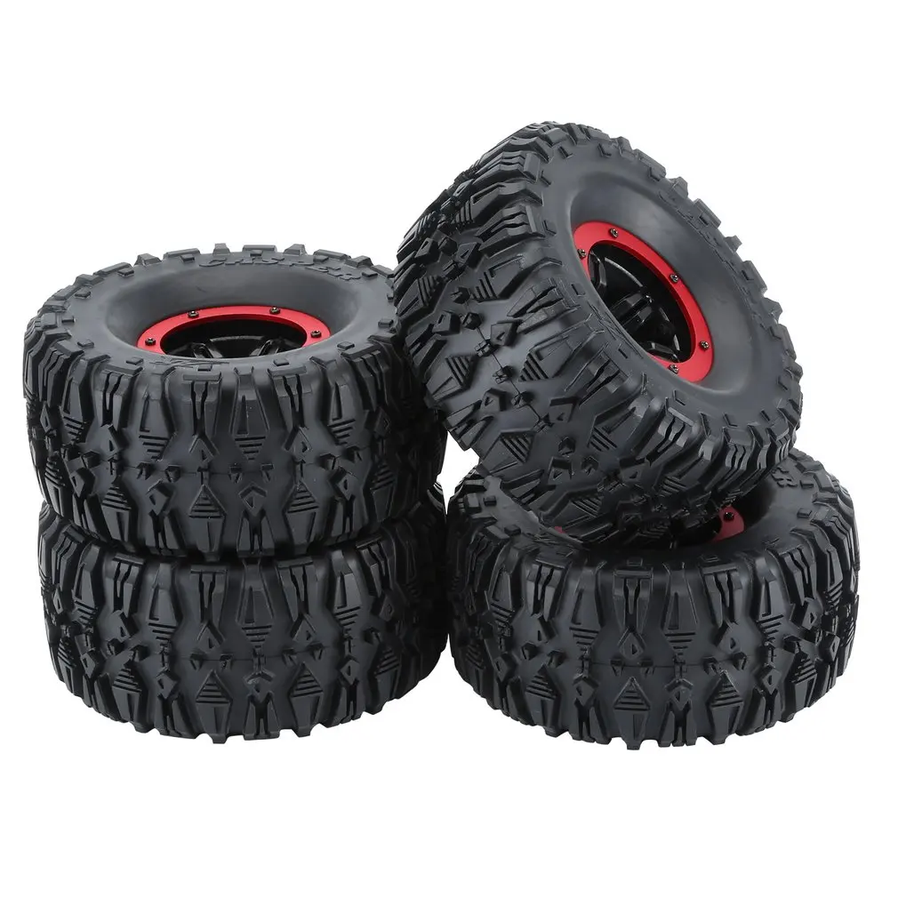 ax Red 4PCS 2.2 Inch Rubber Tires Pneumatic Tire 135/62 Axe Torch Tread Car Set for RC Rock Crawler Remote Control Car Tyres - Цвет: ax Red