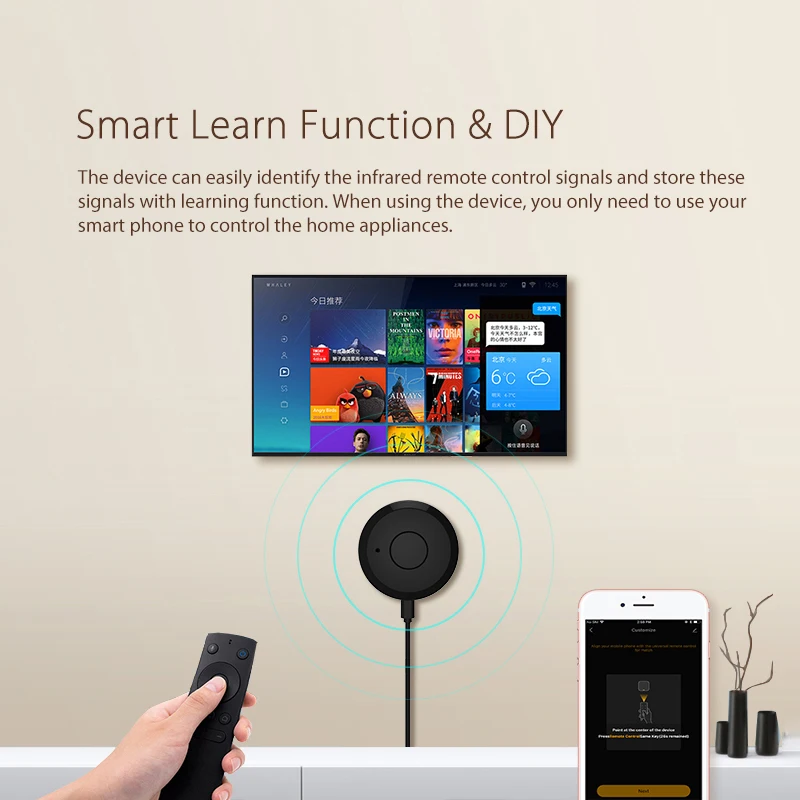AVATTO wifi ИК пульт дистанционного управления, умный Универсальный 2,4G Дистанционное Голосовое управление с Alexa, Google Home инфракрасный умный дом автоматизация