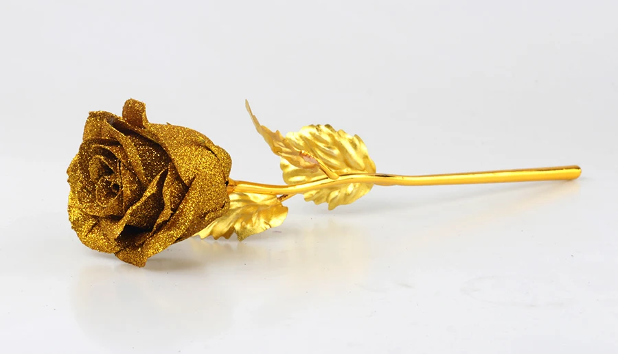 Красочная Золотая фольга роза Искусственные цветы девушка друг день Святого Валентина подарок Свадебная вечеринка дома декоративные искусственные цветы
