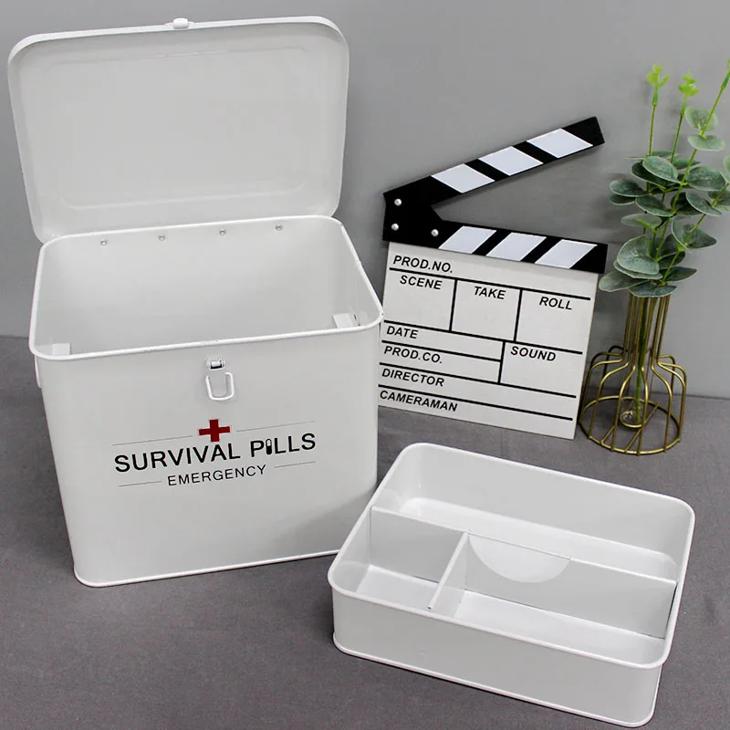 Бытовая аптечка, аварийный набор для выживания, органайзер, прямоугольный медицинский набор, коробка для хранения с ручками