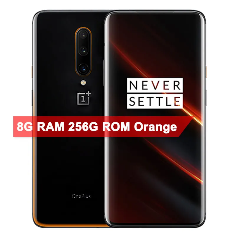 Мобильный телефон OnePlus 7T Pro с глобальной прошивкой, 8 ГБ, 256 ГБ, Snapdragon 855 Plus, 6,67 '', жидкий AMOLED, 90 Гц, 48MP камера, 4080 мАч, телефон - Цвет: 8GB 256GB Orange