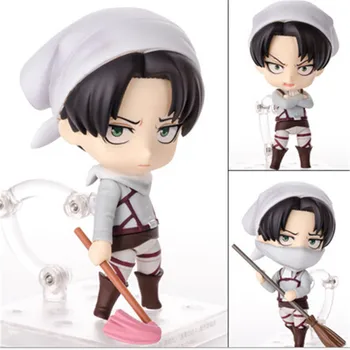 

Attack On Titan Levi Rivaille Rival Ackerman Mobile Cleaner Action Figure Toys Doll Collection Christmas Gift 10cm