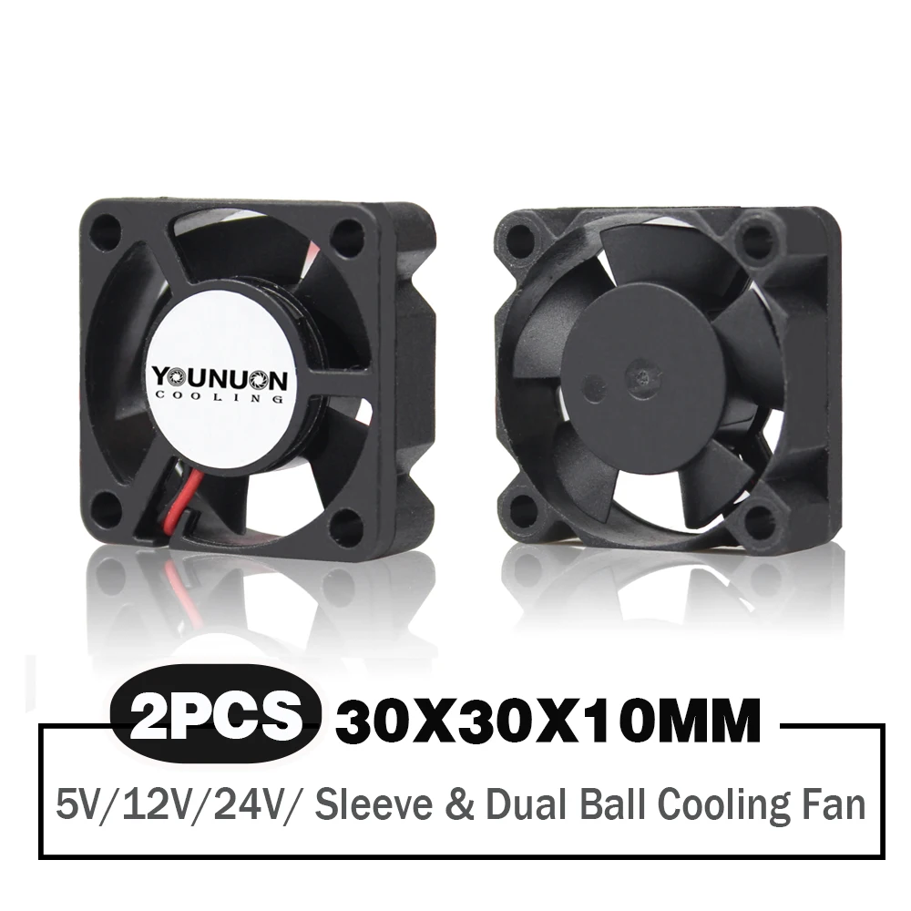 2 조각 듀얼 볼 베어링/슬리브 베어링 30x30x10mm DC 프린터 냉각 냉각기에 대 한 3cm DC 5V/12V/24V 냉각 팬