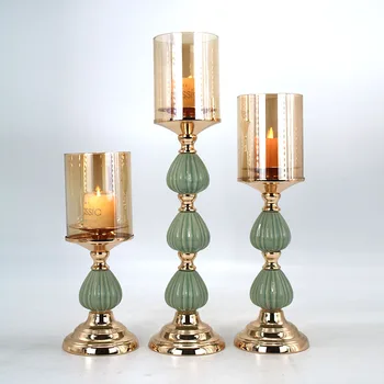 

European Retro Metal Candlestick Metal High-Grade Candlestick Home Decoration Wedding Supplies Creative Candlestick