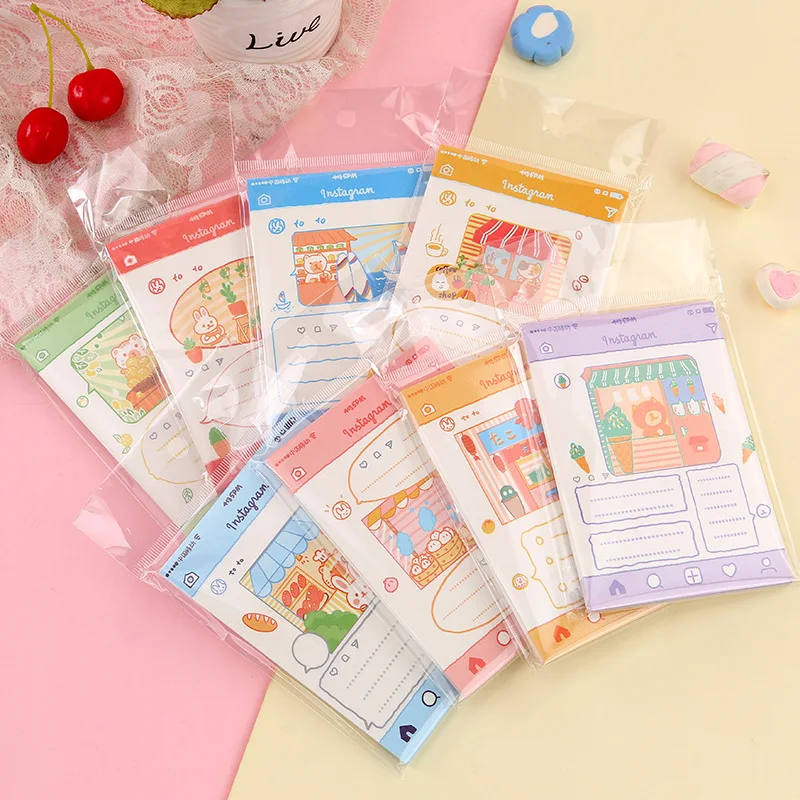 50Page Korean Creative Cute Convenient Message Circle Kawaii Memo Pad Stationery Notepads Sticky Notes Office School Supplies 6set gradient color sticky notes memo agenda pad small convenient paste stickers stationery journal office school supplies h6662