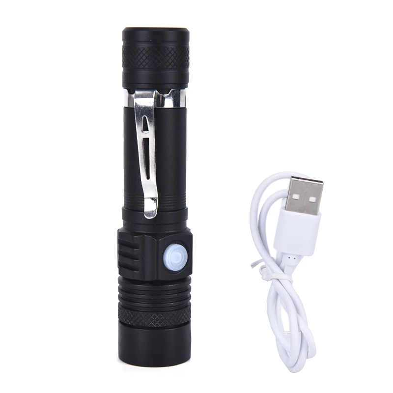 Алюминиевый сплав USB удобный мощный сплав фонарик водонепроницаемый масштабируемый перезаряжаемый