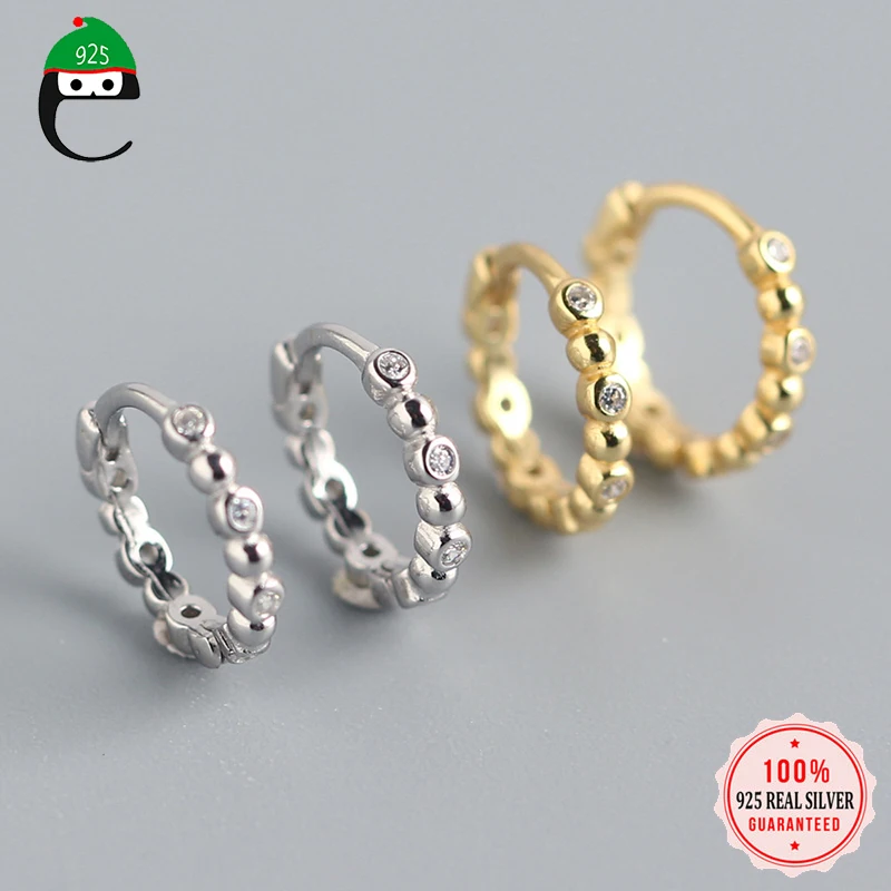 Женские серьги-кольца ElfoPlataSi минималистичные геометрические серьги из