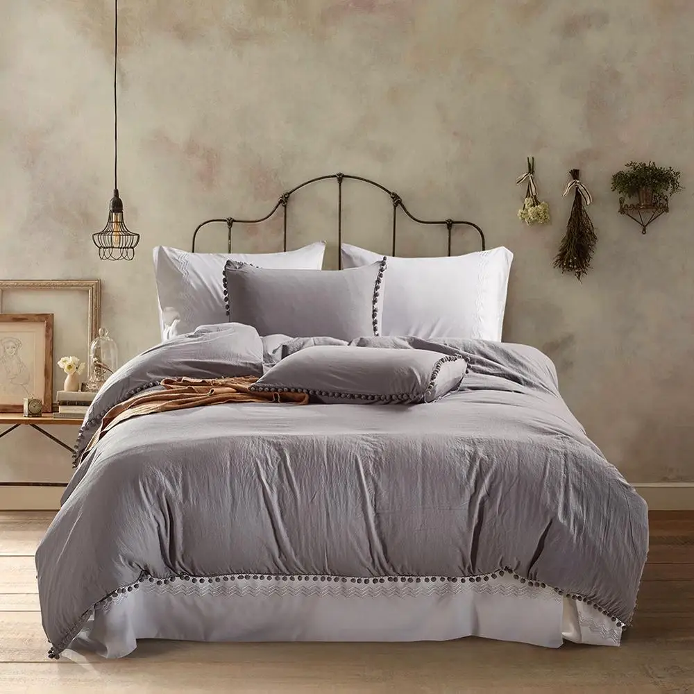 

2019 Comfortable Soft Three-piece Bedding Set American Quilt Cover and Head Pillowcase Size Home Modern Simple Textile Set